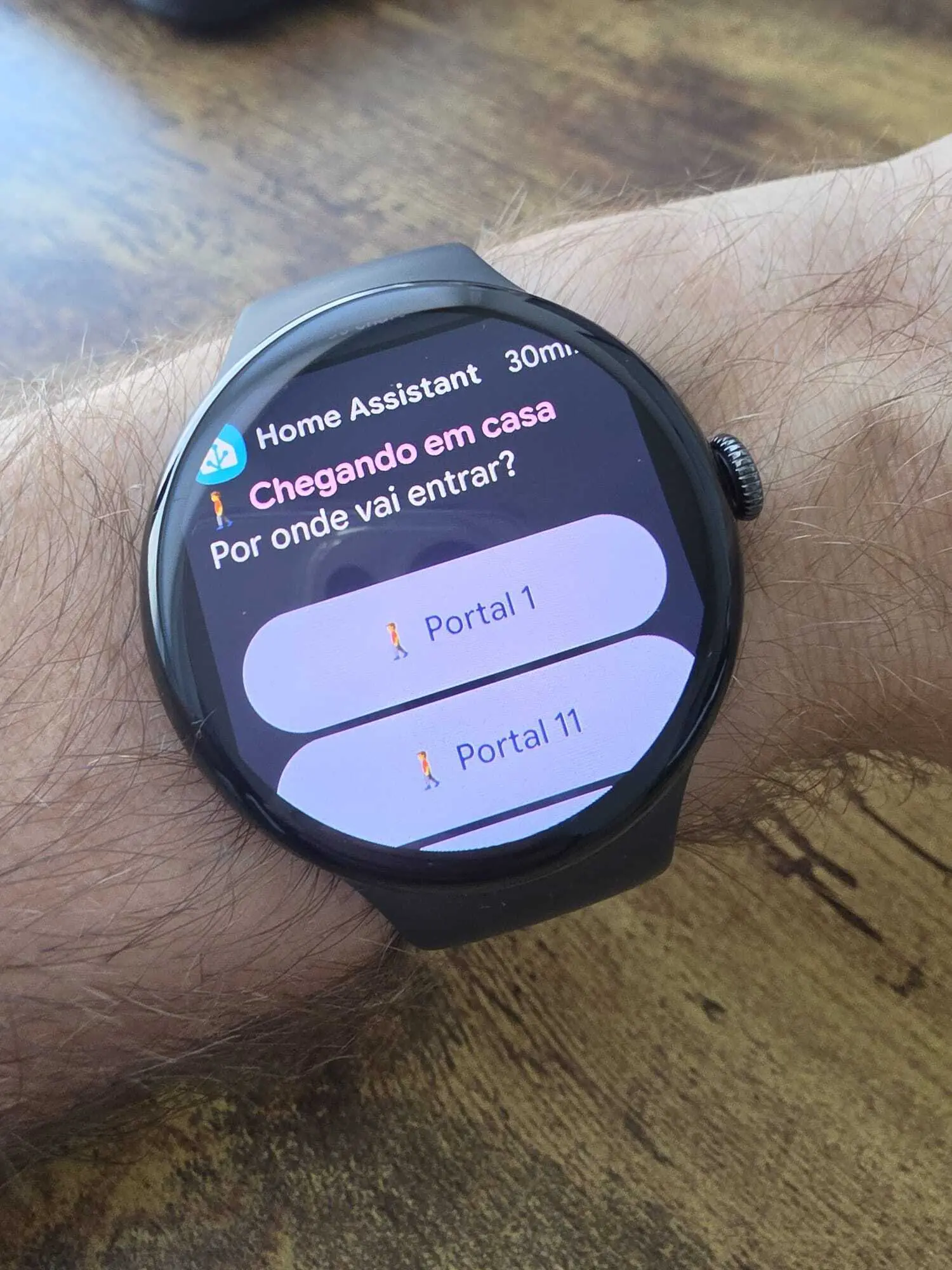 The "Arriving home" notification - from my watch
